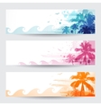 Tropical summer banners vector image
