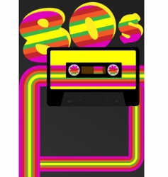 Retro party background vector image