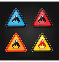 Flammable warning sign vector image