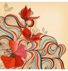 Floral background vector image