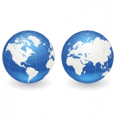 Globes of earth vector image