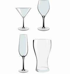 Empty glasses vector image