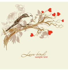 Cute love bird vector image