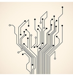 Abstract circuit tree vector image