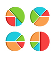 Set of business diagrams template with four segmen vector image