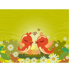 Love birds vector image