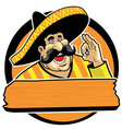 Mexican with okay sign vector image