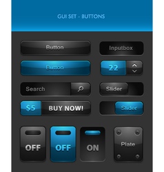 User Interface Elements - Buttons vector image