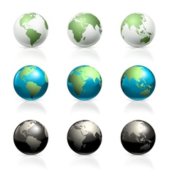 Globes set vector image