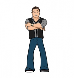 Rapper gangster vector image