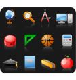 Education black icon set vector image