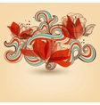 Flower ornament vector image