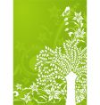 Floral background with tree vector image