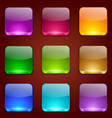 Set of glossy button icons vector image