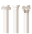 Ionic doric corinthian columns vector image