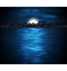Night city vector image