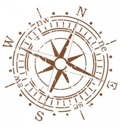 Grunge compass vector image