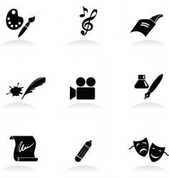 Arts icons vector image