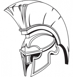 Roman gladiator helmet vector image