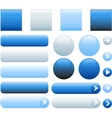 Blank web glossy buttons vector image