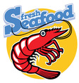 Cartoon prawn vector image
