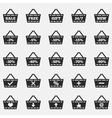 Shopping Basket Icons vector image
