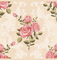 Classic rose pattern seamless wallpaper vector image