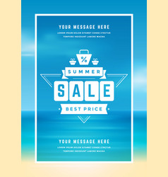 Summer sale banner online shopping on beach Summer sale banner online shopping on beach vector image