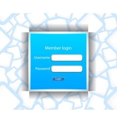 Login page vector image
