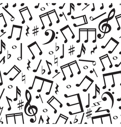 Seamless pattern with a music notes vector image