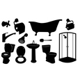 Bathroom set vector image