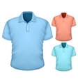 Mens polo-shirt design template vector image