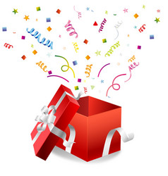 Open gift box vector image