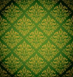 Vintage damask wallpaper vector image