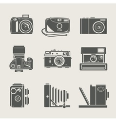 Camera new and retro icon vector image