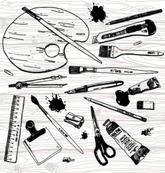 Artist stuff vector image