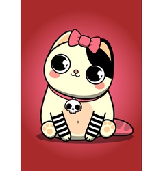 Emo kitten vector image