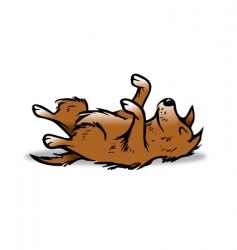 Dog playing dead vector image