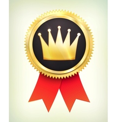 Best choice gold label with ribbons vector image