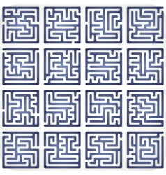 Set of Maze vector image