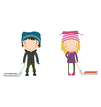 Cute happy children vector image