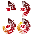 Timers icons - clock set vector image