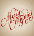 MERRY CHRISTMAS hand lettering vector image