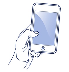 Mobile cellular phone vector image
