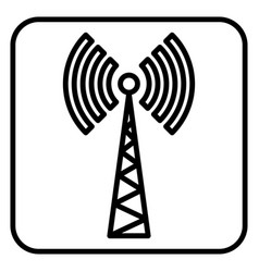 Sign of communications tower Sign of communications tower vector image