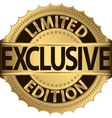Limited edition exclusive golden label vector image