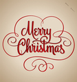 MERRY CHRISTMAS hand lettering vector image