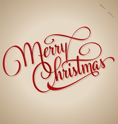 MERRY CHRISTMAS hand lettering vector image