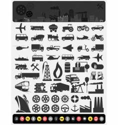 Industrial icons vector image