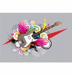 Guitar urban vector image